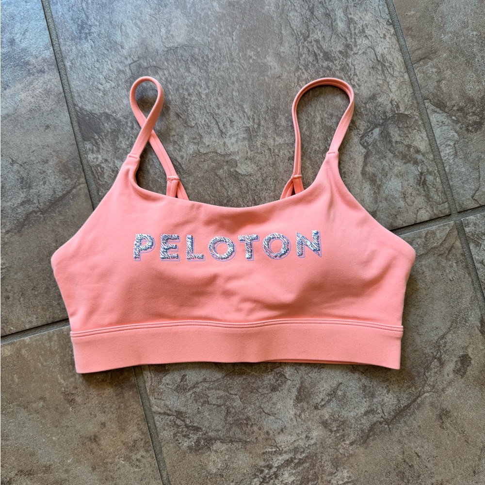 Peloton Pink Sports Bra Seamless Moisture-Wicking